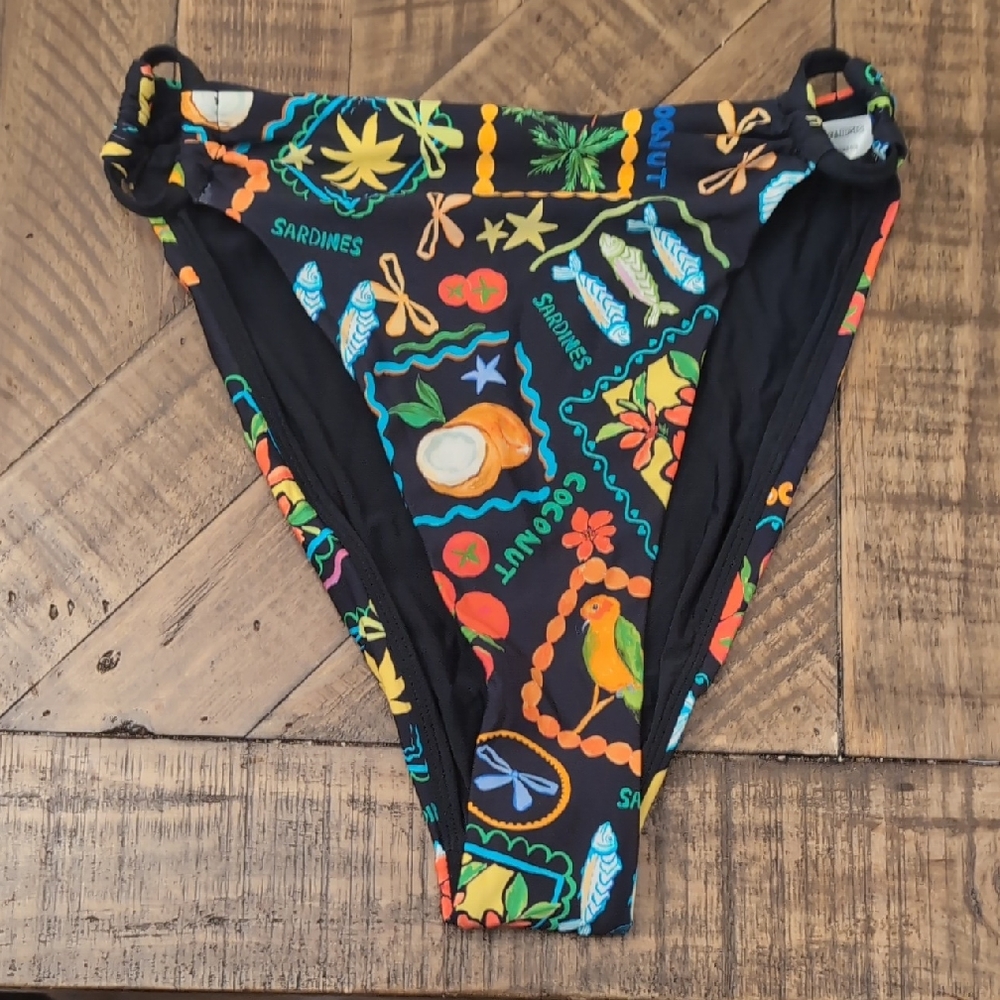 Anthropologie Colorful Patterned Bikini Bottom